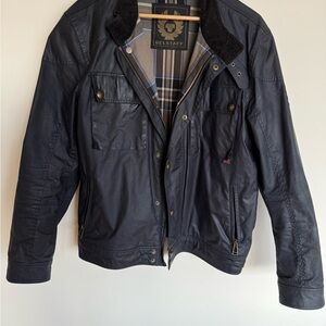 Belstaff Men’s Waxed Cotton Racemaster jacket in Dark Navy US 48